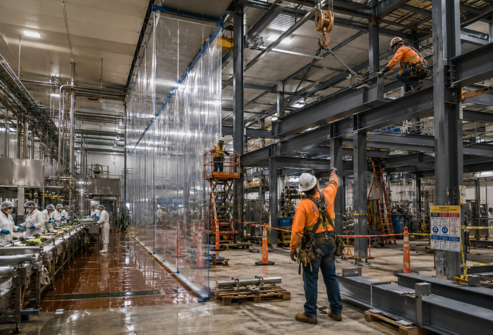 Industrial Construction In Food Processing Plant