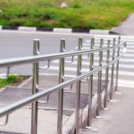 Metal,handrails,on,crossing,the,road